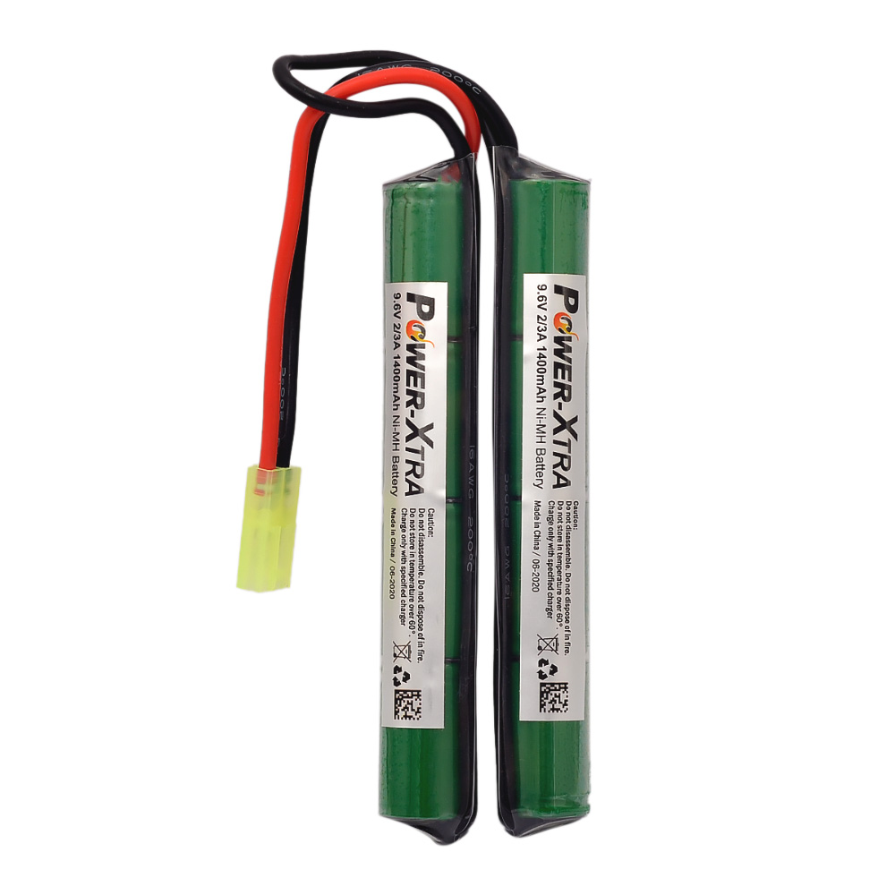 Power-Xtra 8S1P - 9.6V 1400 mAh 2/3A - Ni-Mh Şarjlı Batarya - Soketli-10C