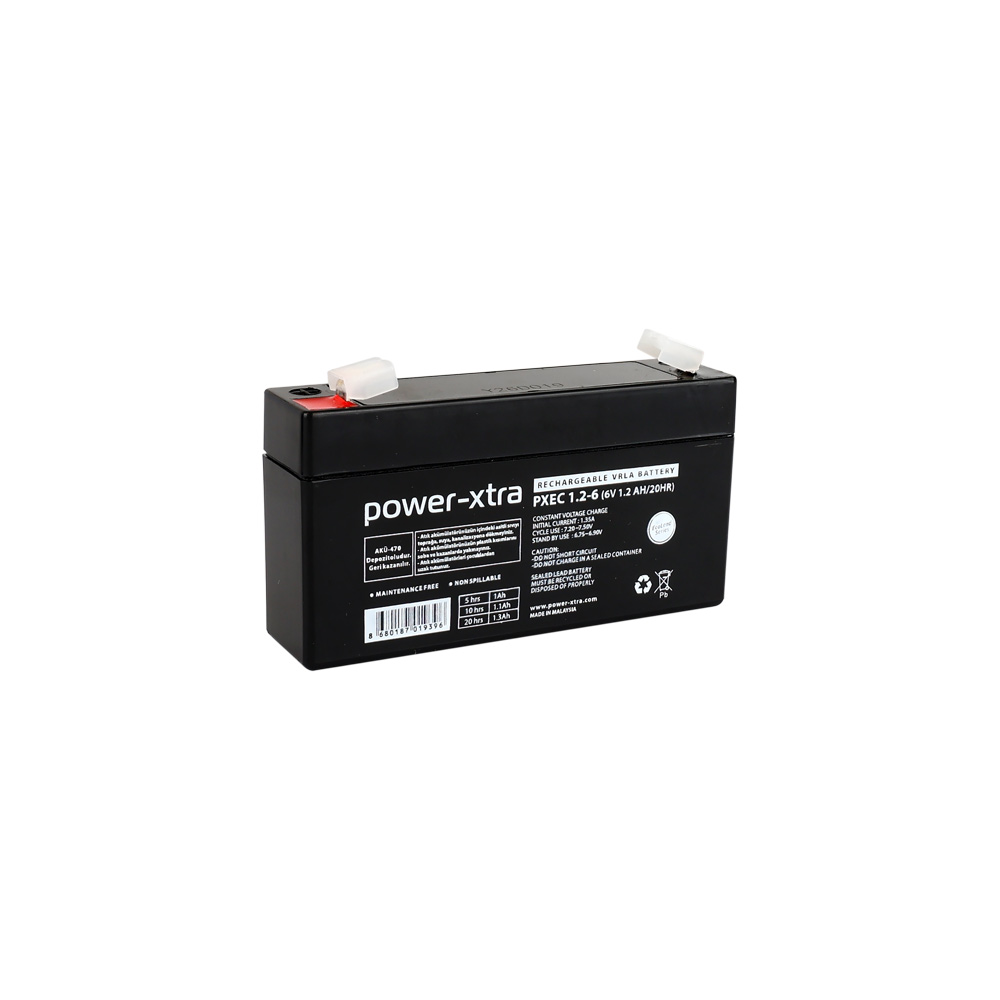 Power-Xtra EcoLead - PXEC1.2-6 - 6V 1.2 Ah Kuru Akü F1