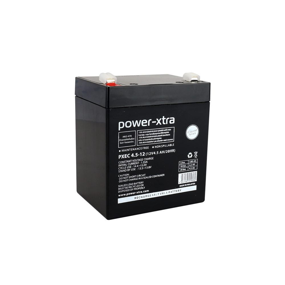 Power-Xtra EcoLead - PXEC4.5-12 - 12V 4.5 Ah Kuru Akü -F1