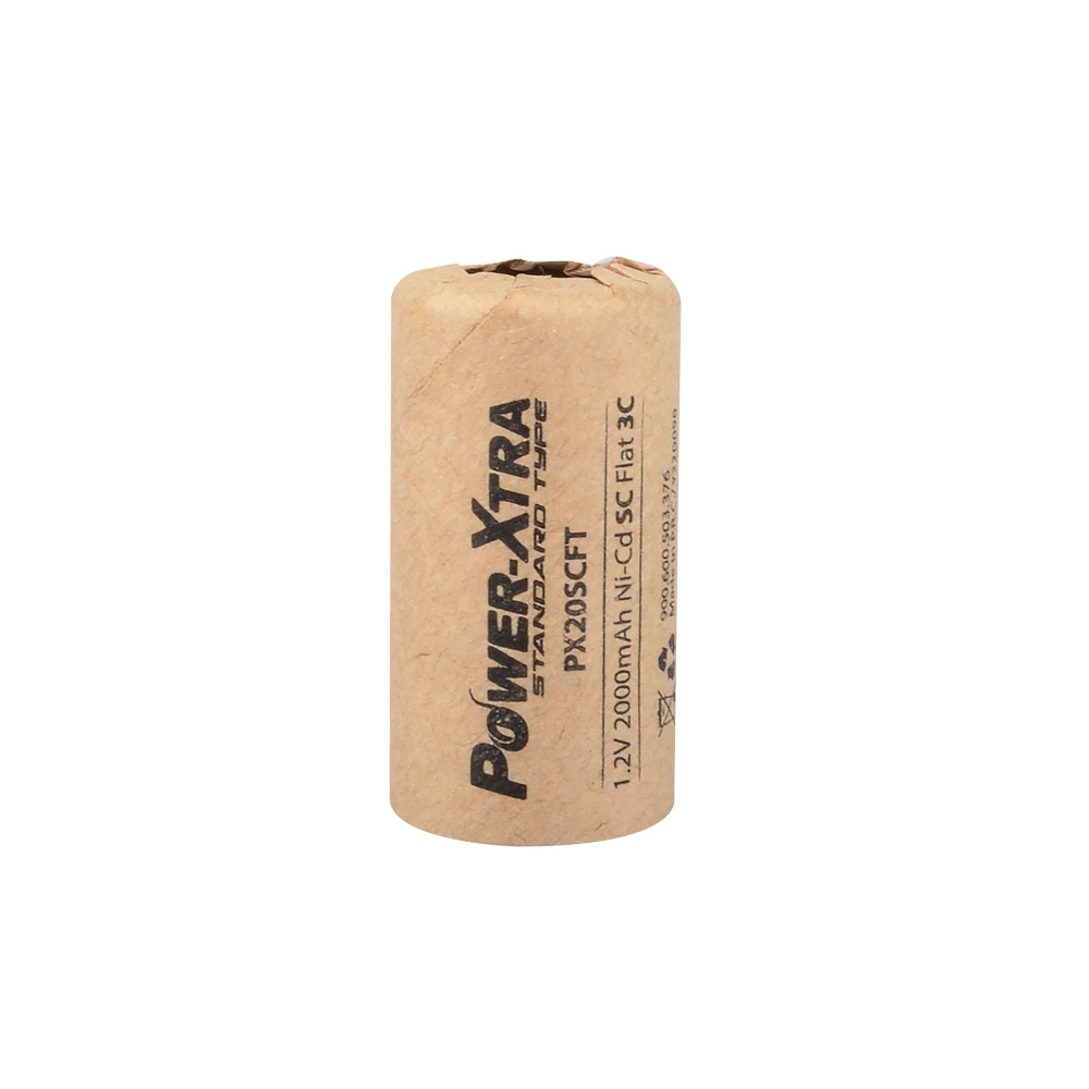 Power-Xtra PX20SCFT - 1.2V 2000 Mah - SC - Ni-Cd Şarjlı Pil - Başsız - 3C 