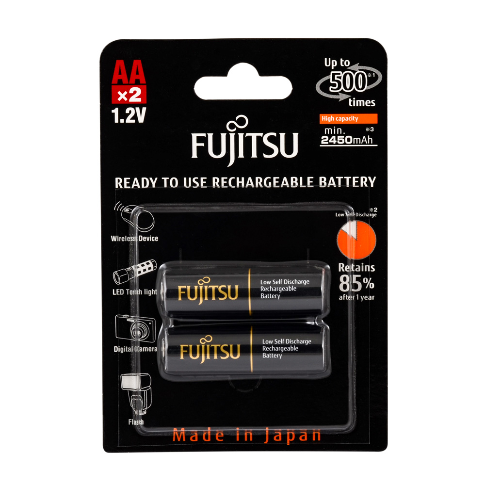 Fujitsu 1.2V 2450 Mah AA R2U Şarjli Batarya 2li Blister 