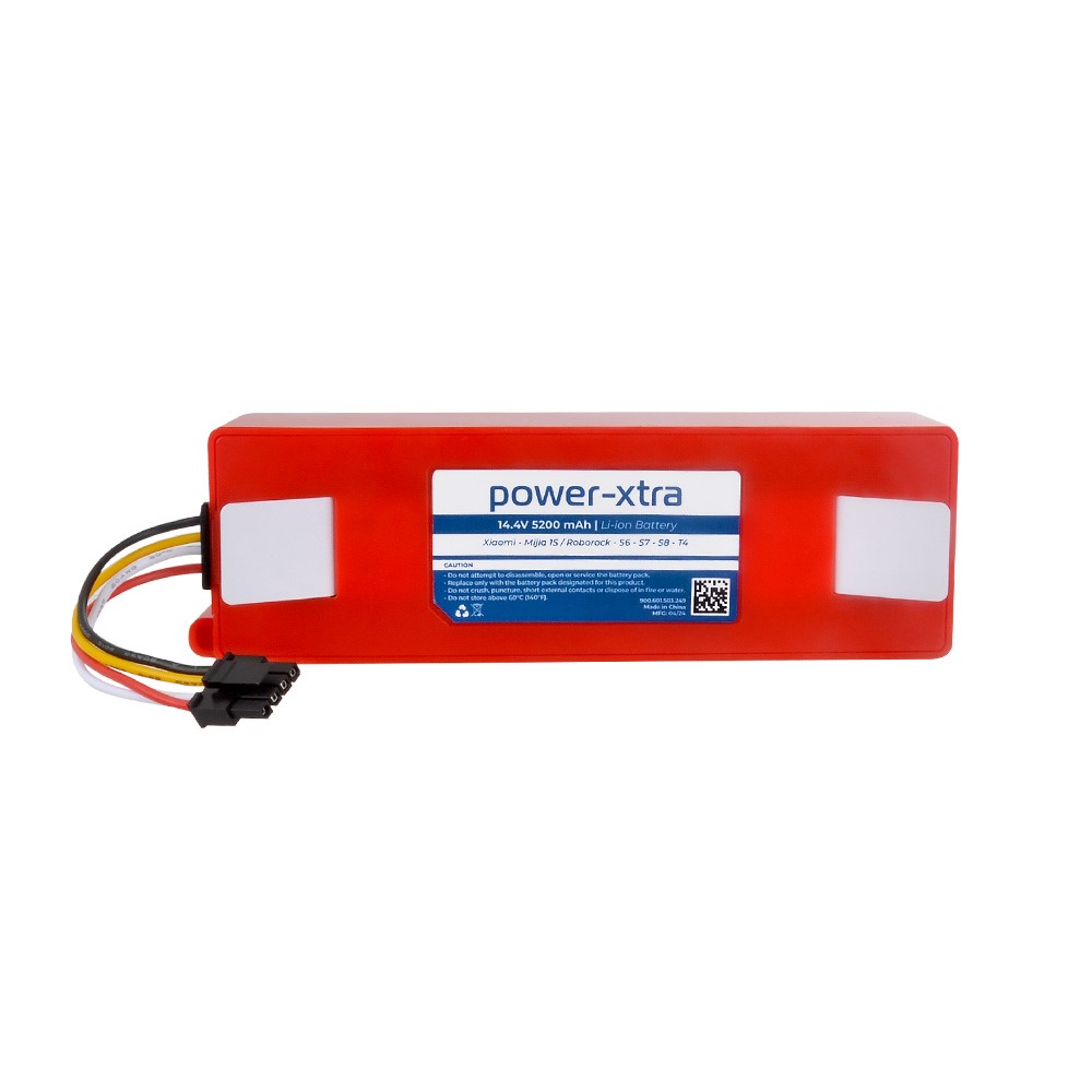 Power-Xtra - Xiaomi-Mijia 1S /  Roborock-S6-S7-S8-T4  Robot Süpürge Bataryası - 14.4V 5200mAh Li-ion Batarya