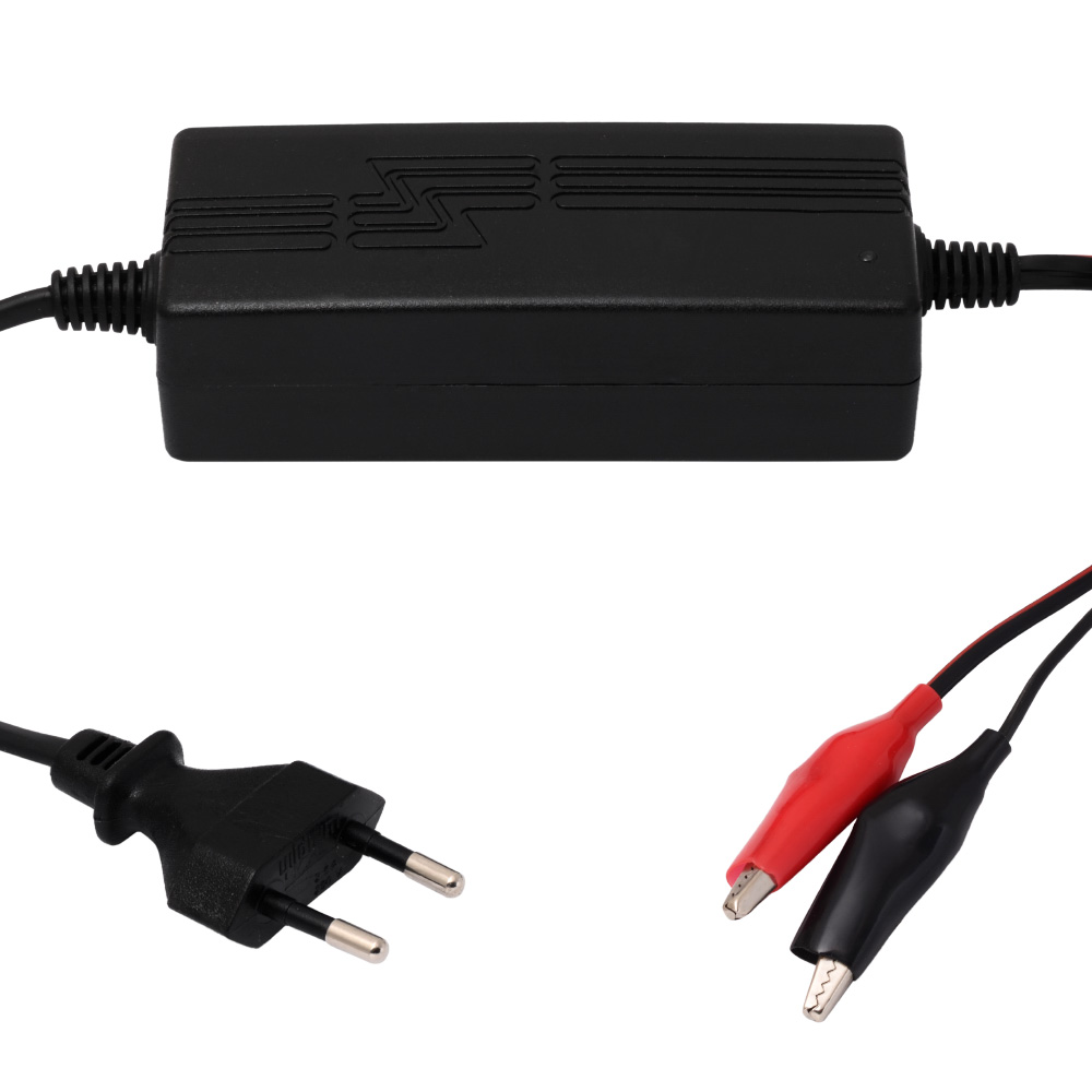 Power-Xtra 30W DC 12V 2A Masa Tipi Akü Şarj Adaptör (Krokodilli)