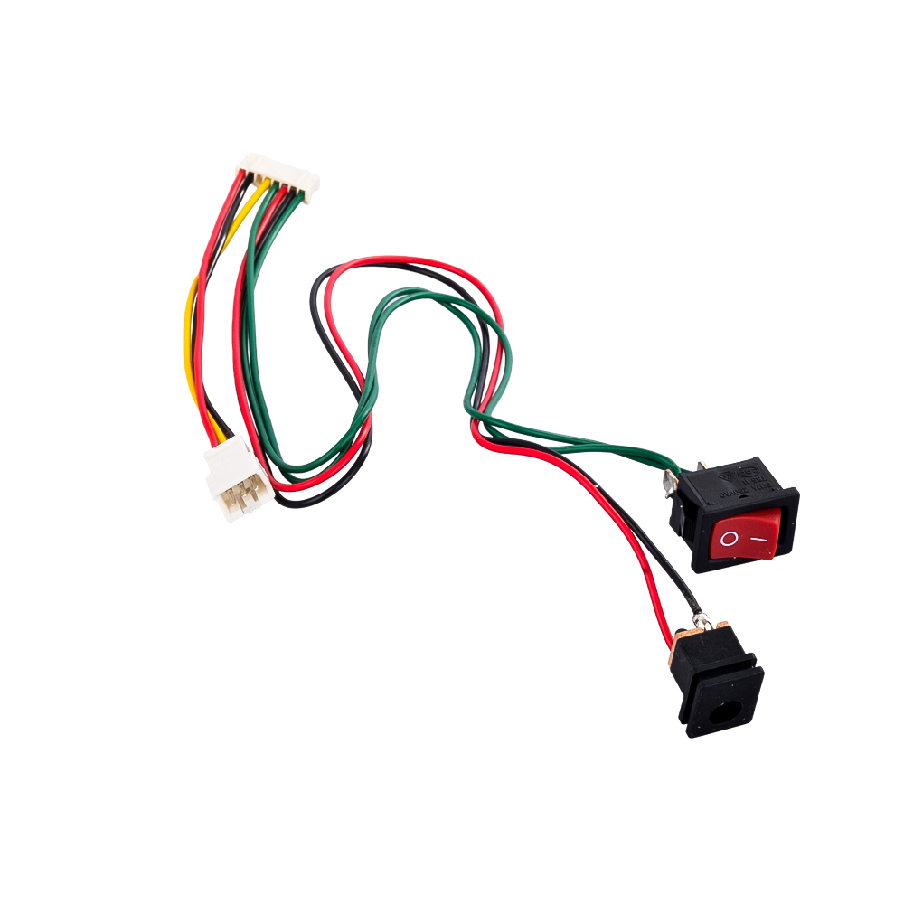 DC-015 5.5X2.1mm DC Jack Şasesi(30 cm kablolu)+On/Off anahtar 2 pin (30 cm kablolu)+JST SMR-03V-N Male konnektör 10 Cm kablolu