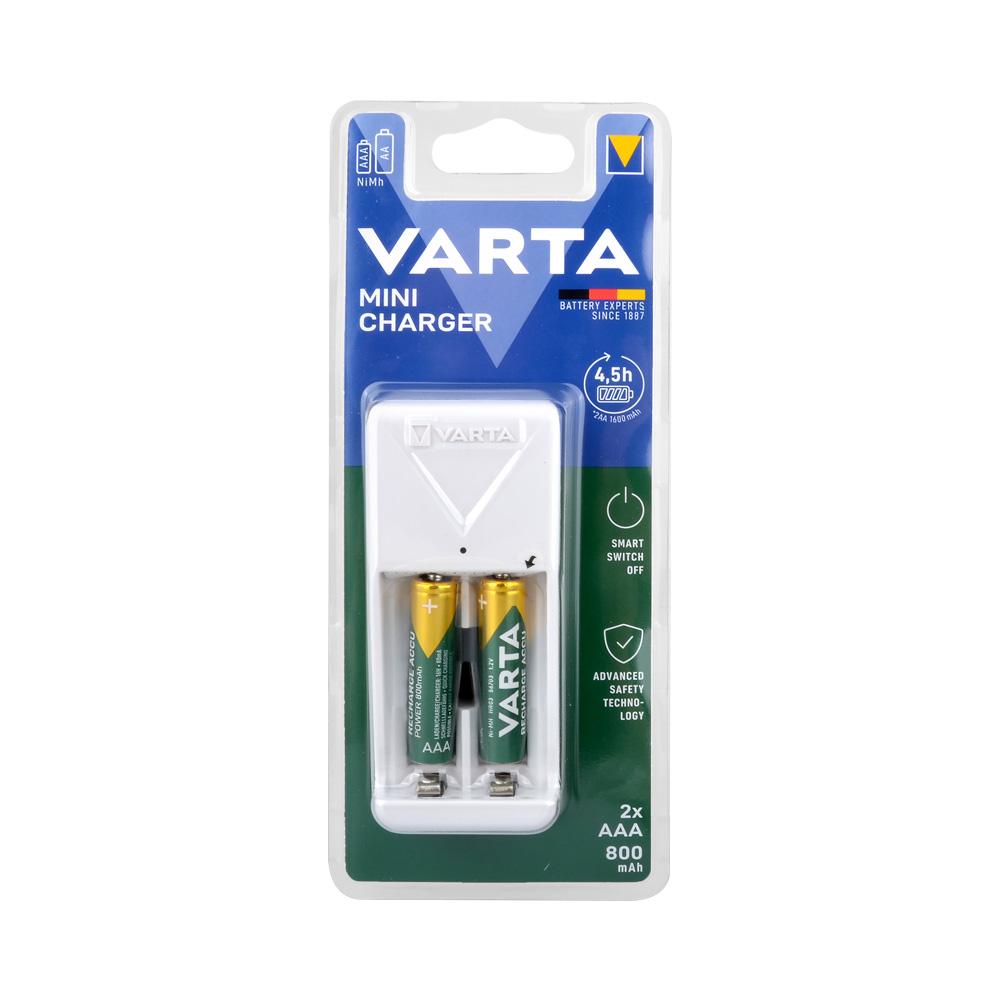 Varta 57656201421 Mini Pil Şarj Cihazı 2 x 56703 800 mAh Pilli
