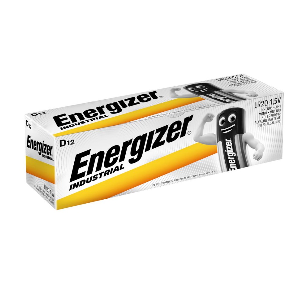 Energizer - LR20 - D Size Endüstriyel Alkaline Pil - 12li Paket