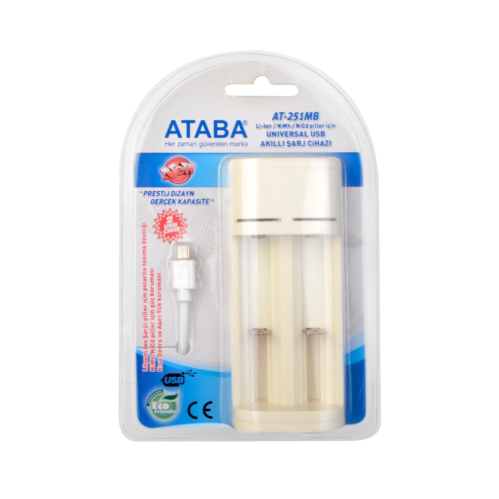 Ataba AT-251MB Lion NiMh NiCd Universal USB Pil Şarj Cihazı