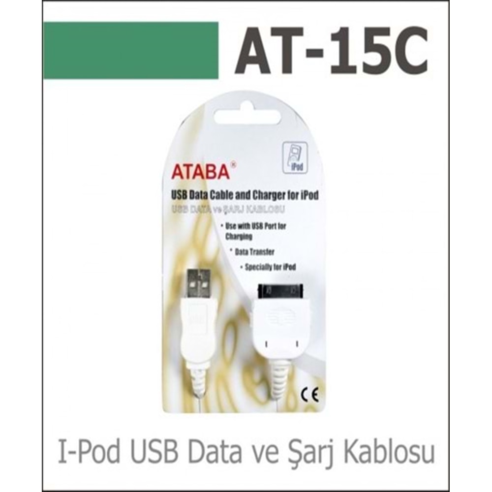 Ataba AT-15C I-Pod USB Data Ve Şarj Kablosu