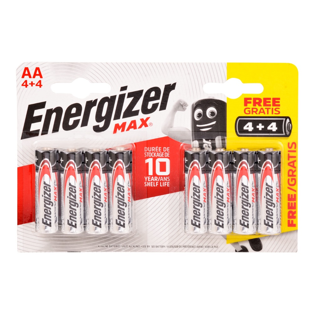 Energizer Max Alkalin AA Kalem Pil 4+4 8li Blister