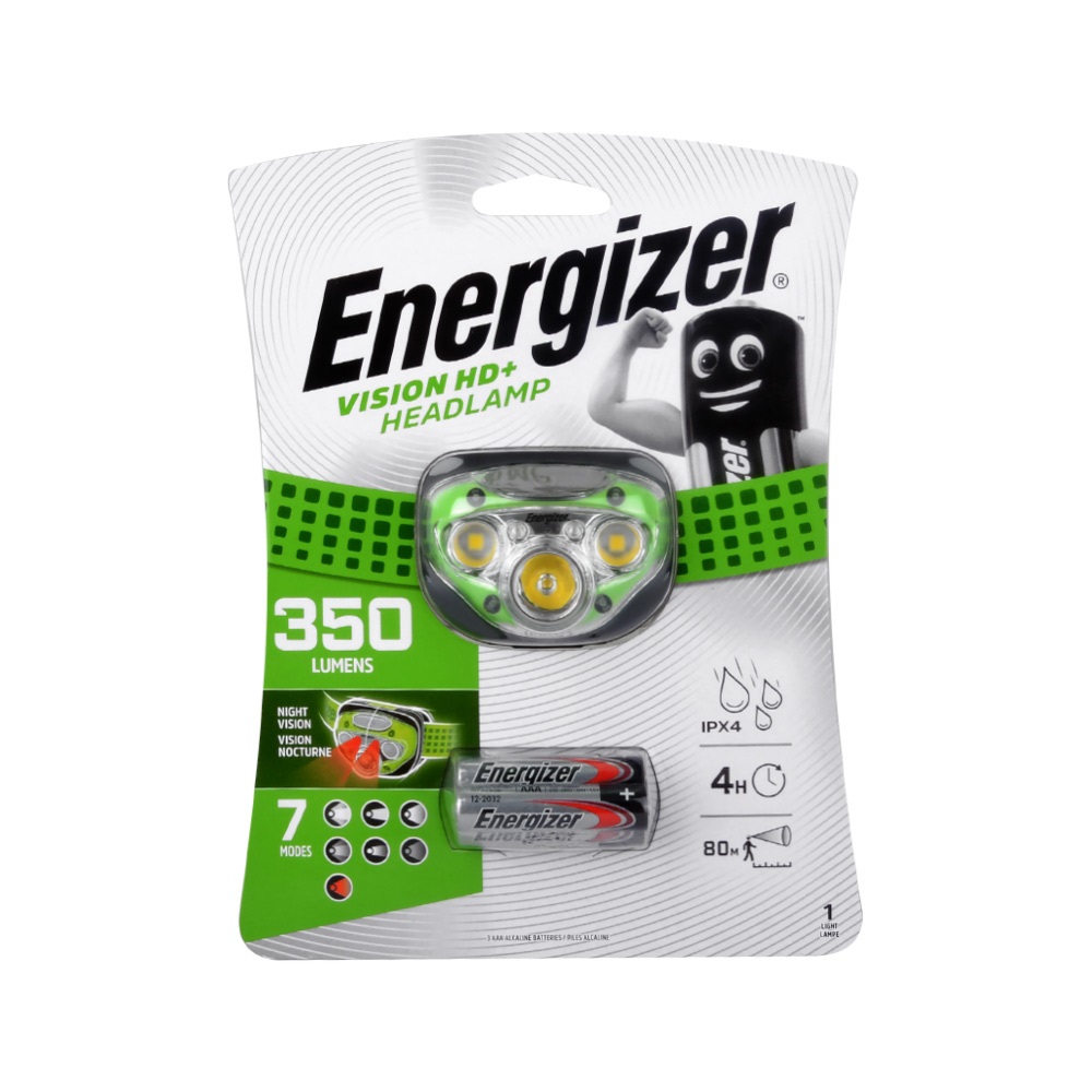 Energizer Vision HD Plus Ledli Kafa Feneri 3xAAA Tray 350 Lümen