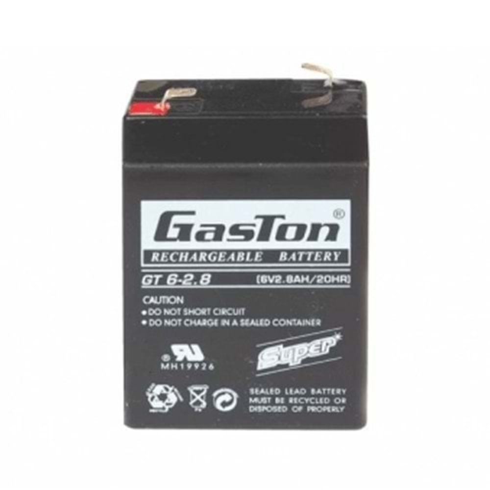 Gaston 6V 2.8 Ah Bakımsız Kuru Akü (İ)