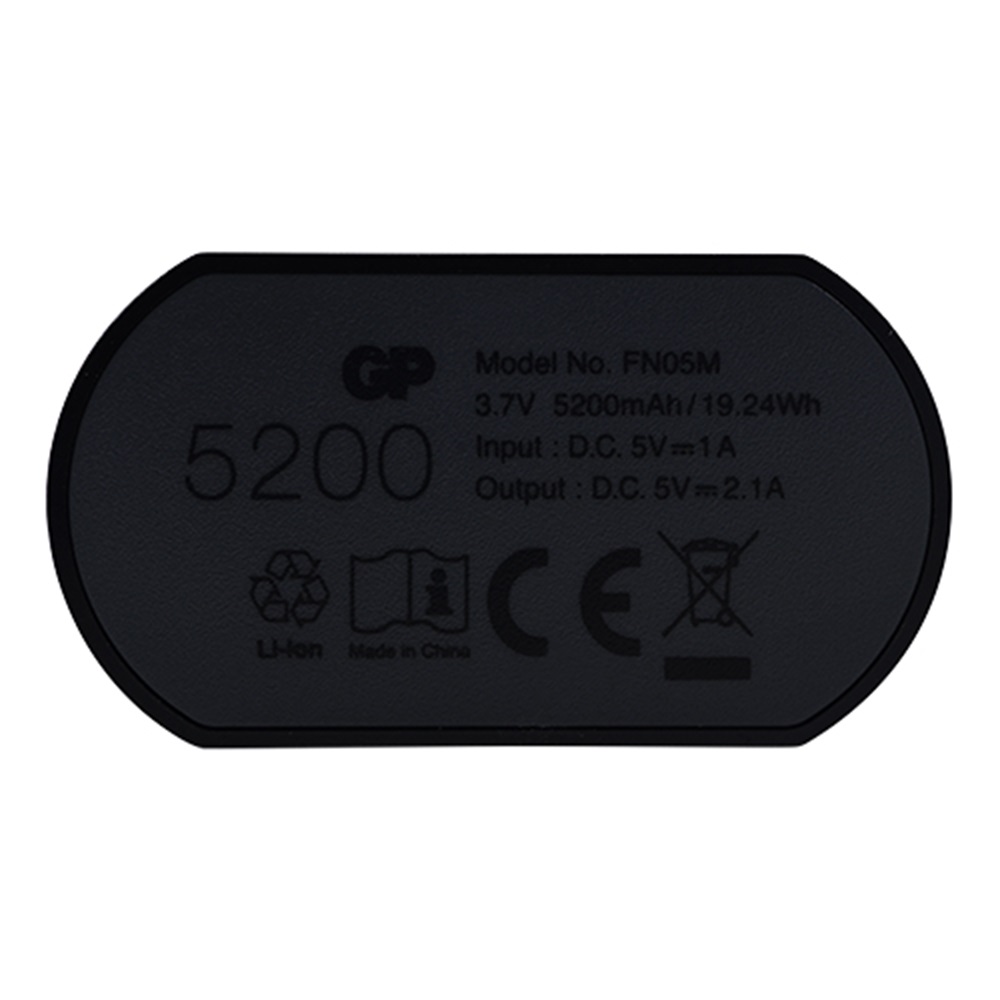 GP GPFN05MBE-2B1 Powerbank Li-ion 5200 mAh Harici Batarya Siyah