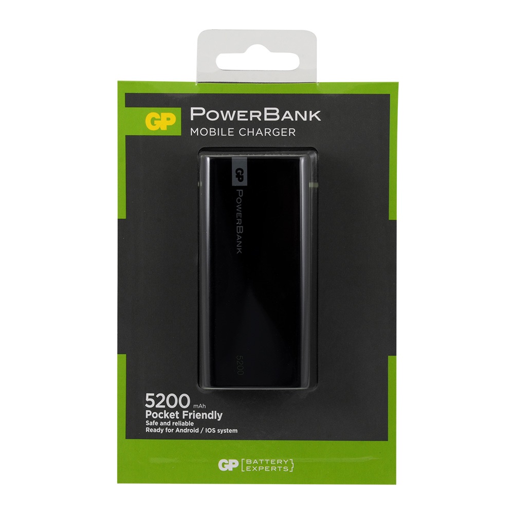 GP GP1C05ABE-2FB1 Powerbank Li-ion 5200 mAh Harici Batarya Siyah