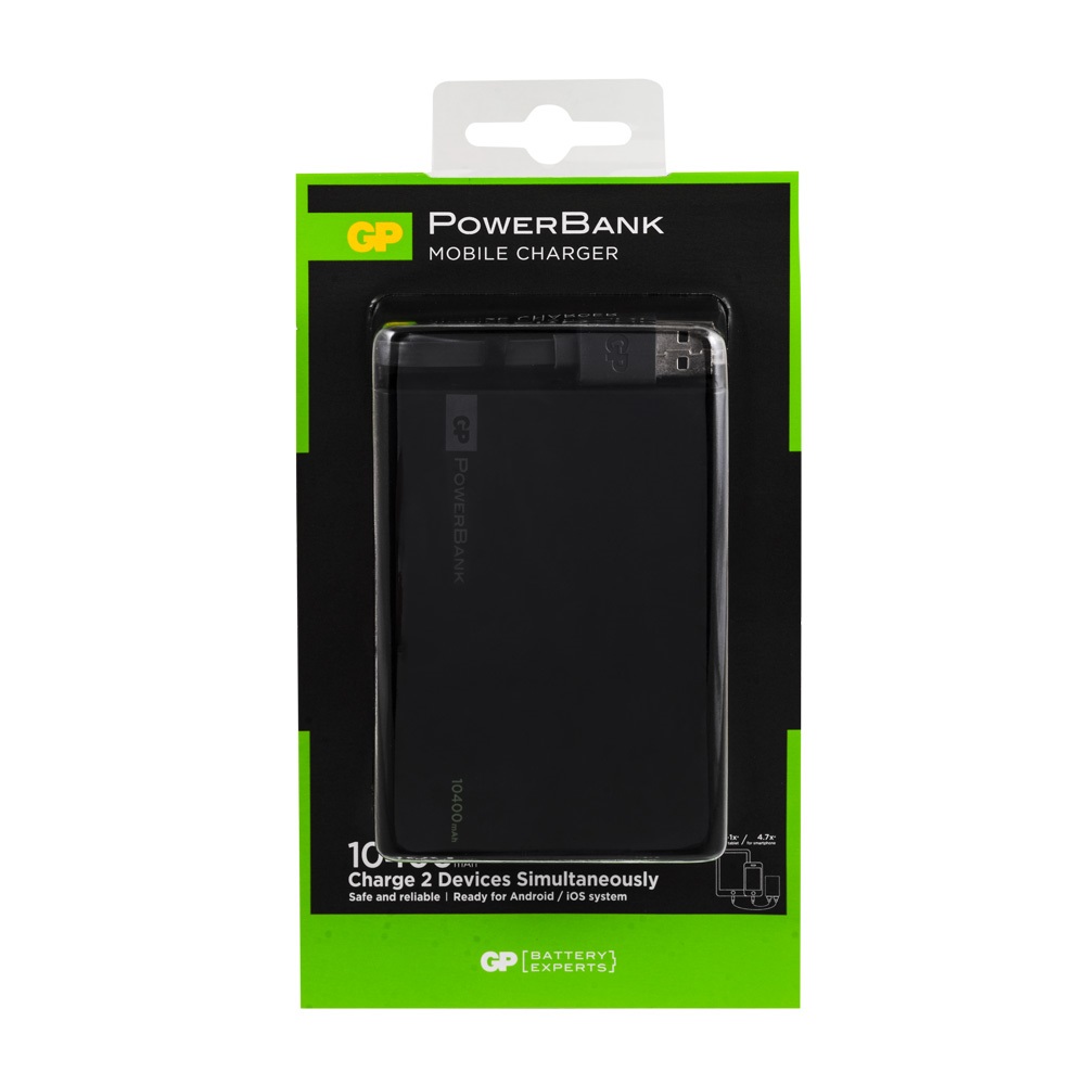 GP GP1C10ABE-2FB1 Powerbank Li-ion 10400 mAh Harici Batarya Siyah