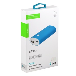 TTEC P5000 5000 mAh Taşınabilir Şarj Cihazı 2BB124M Mavi