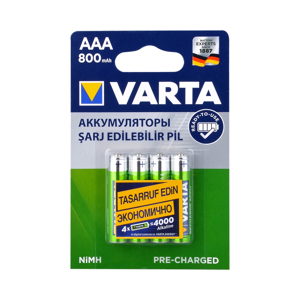 Varta 56703101414 Ready2Use AAA 800 mAh İnce Kalem Pil 4lü