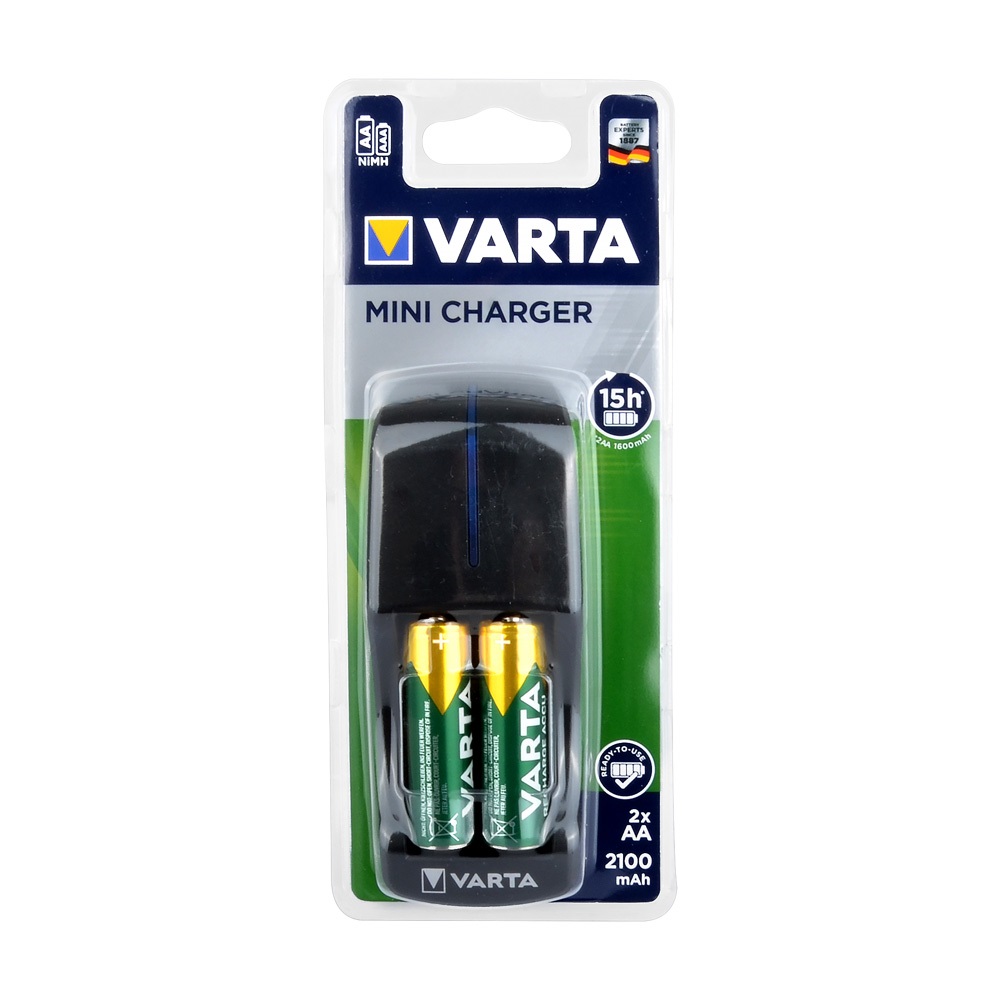 Varta 57646101451 Mini Pil Şarj Cihazı 2xAA 2100 mAh Pilli