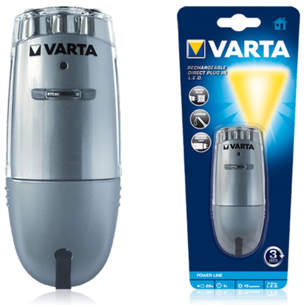 Varta 17682 Led Şarjlı Direk Prizden Fener (İ)