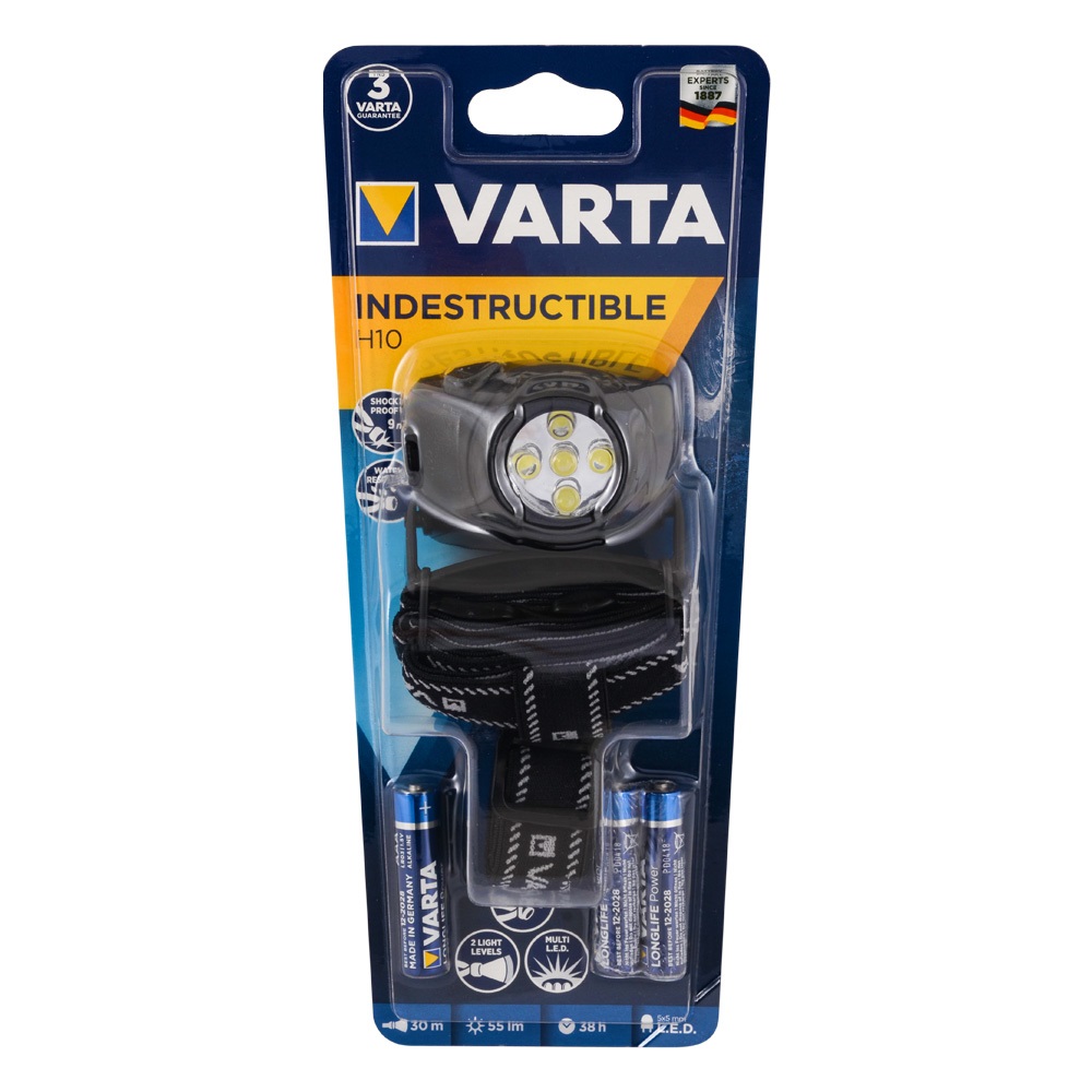 Varta 17730 Indestructible H10 Kafa Feneri 3AAA 5xLED (İ)