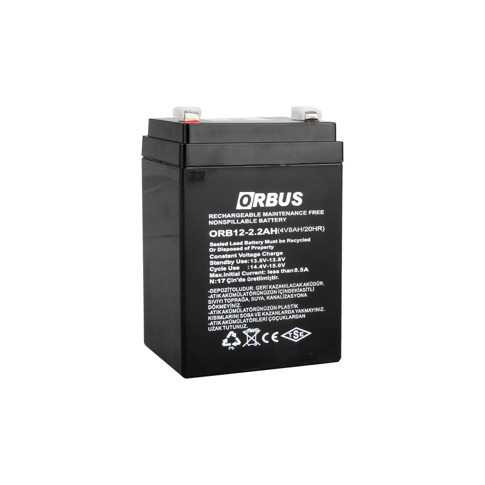 Orbus 12V 2.2 Ah Bakımsız Kuru Akü Dikey