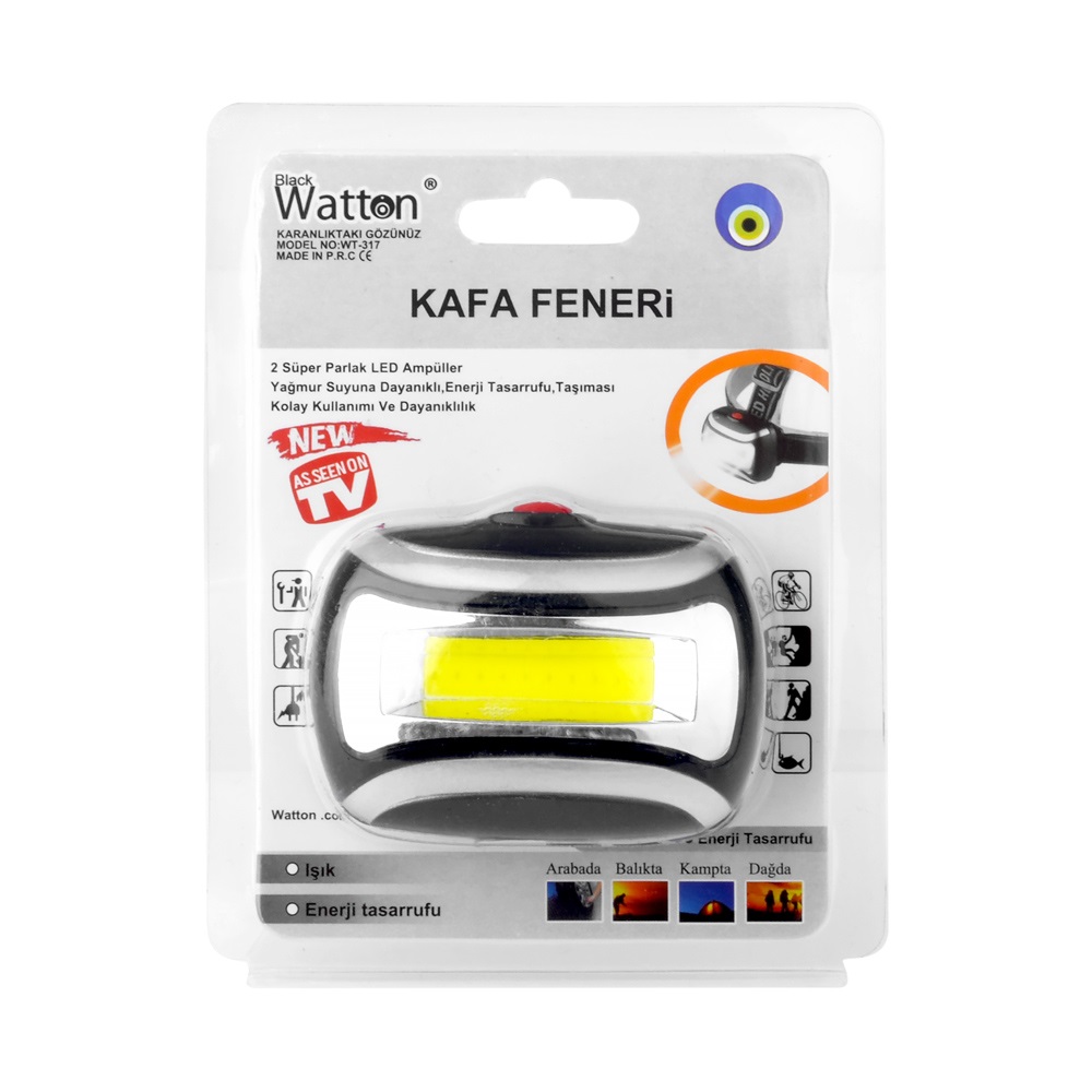 Watton WT-317 Ultra SMD Ledli Kafa Feneri 3xAAA