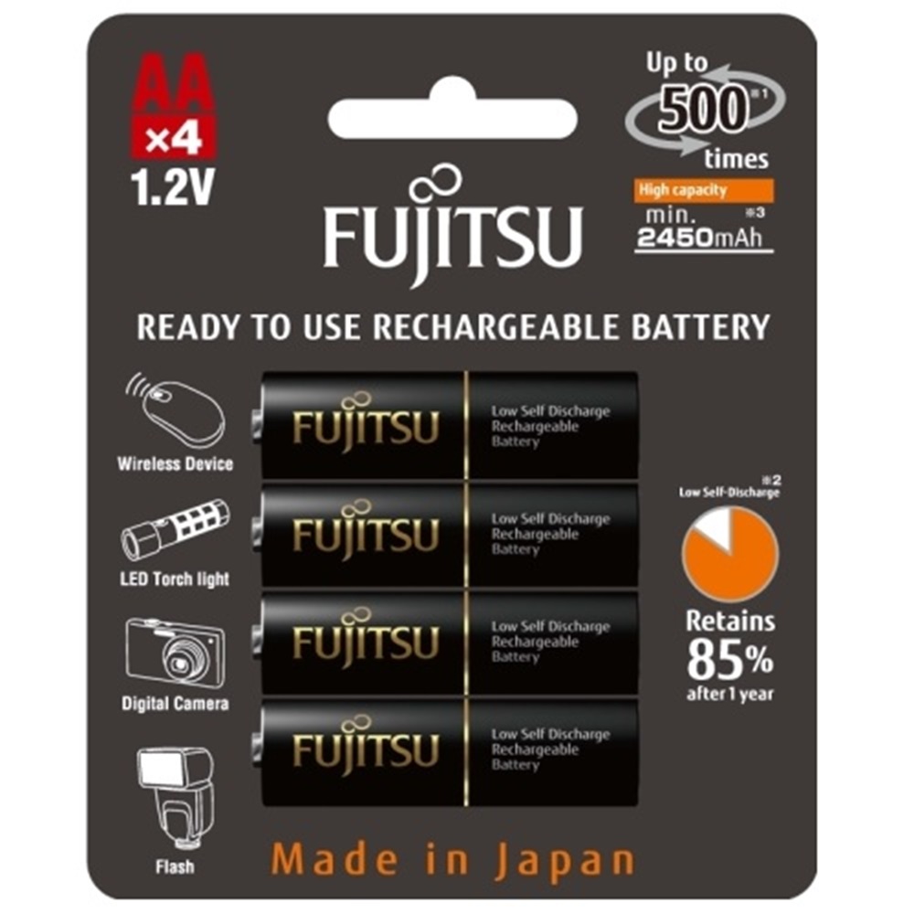 Fujitsu 1.2V 2450 Mah AA R2U Şarjli Batarya 4lü Blister