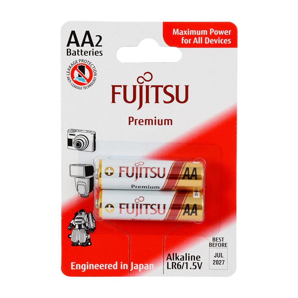 Fujitsu Premium LR06 Alkaline Kalem AA Size Pil 2Li Blister