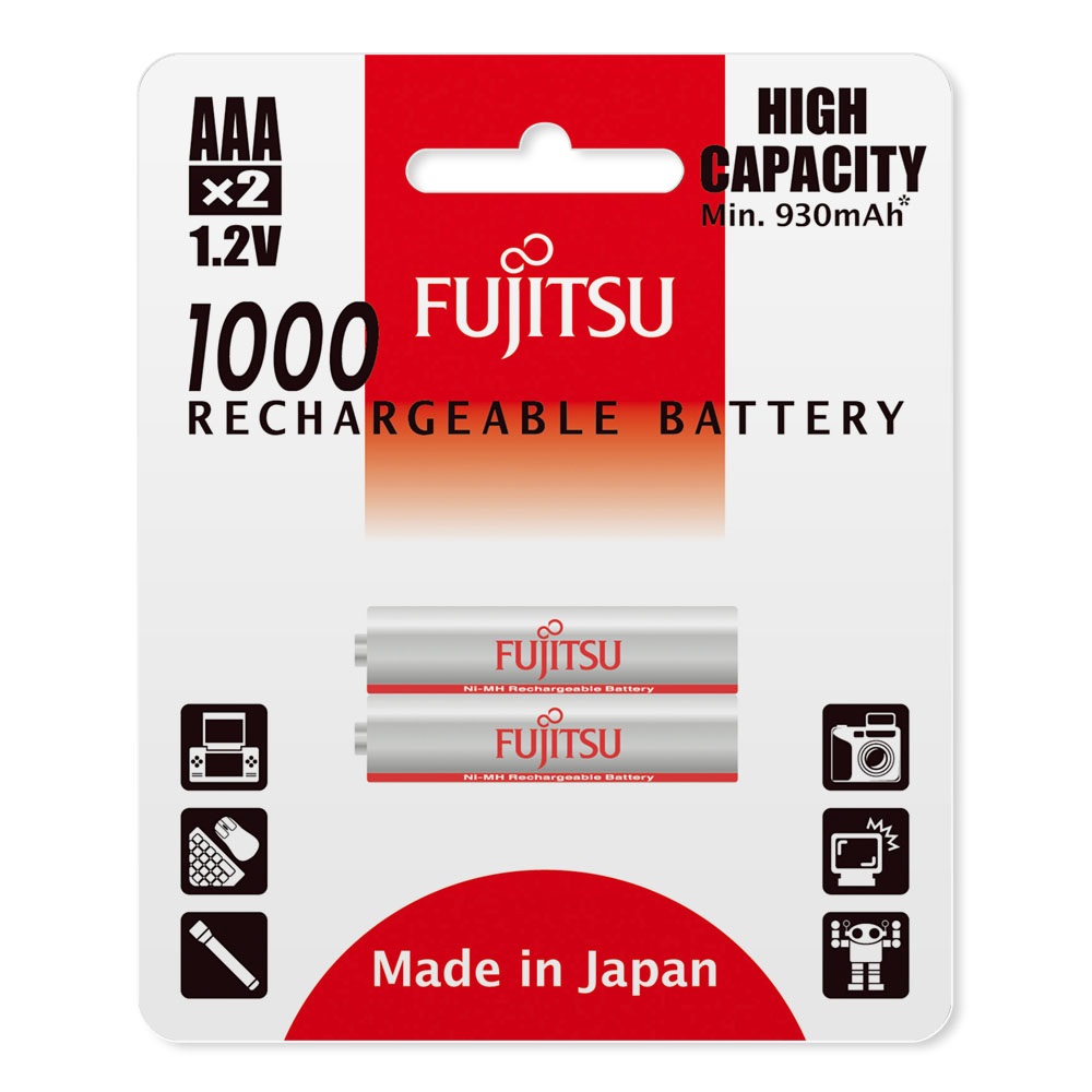 Fujitsu 1.2V 1000 Mah AAA Şarjli Batarya 2li Blister