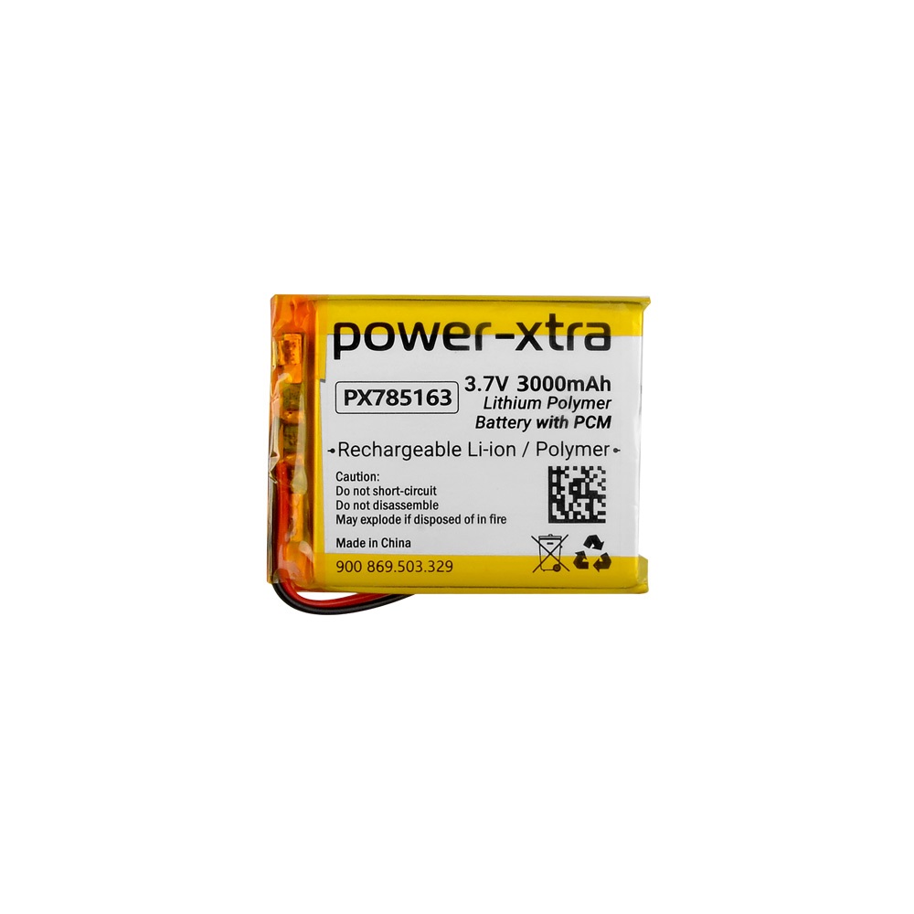 Power-Xtra PX785163 - 3.7V 3000 mAh Li-Polymer Pil - Devreli-3.0A