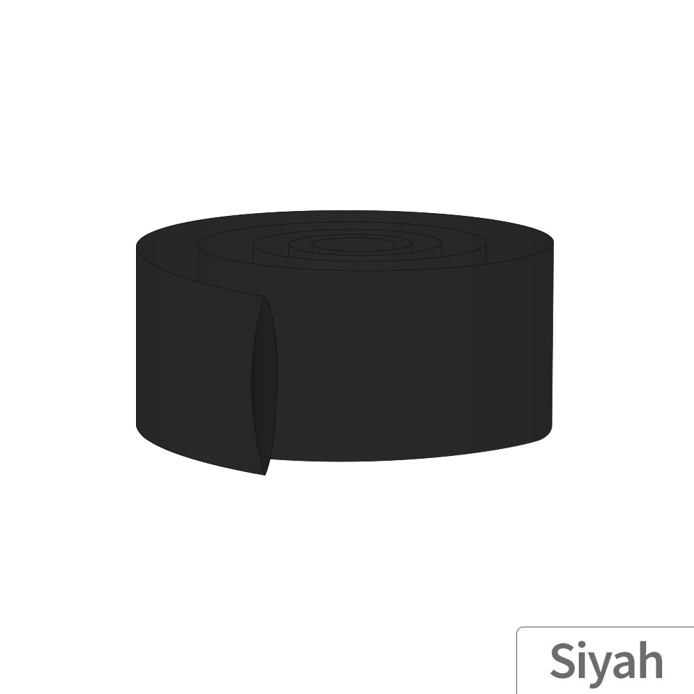 12M - 30mm PVC Heat Shrink Parlak Siyah - 10 Metre